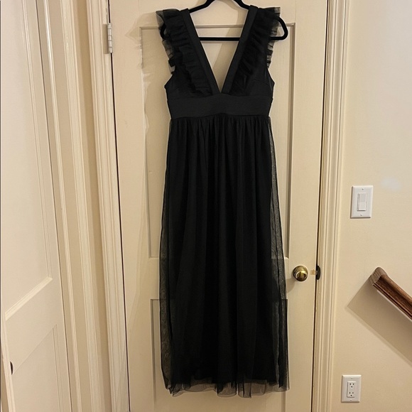 Commense Black Ruffle Maxi Dress - Picture 5 of 8